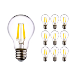 Lot 10x LED E27 Poire Filament Claire 4.5W 470lm - 840 | Remplacement 40W Lot 10x LED E27 Poire Filament Claire 4.5W 470lm - 840 | Remplacement 40W