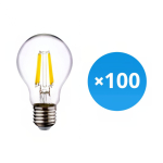 Lot 100x Budgetlight Lucent LED E27 Poire Filament Claire 7W 806lm - 840 Blanc Froid | Équivalent 60W Lot 100x Budgetlight Lucent LED E27 Poire Filament Claire 7W 806lm - 840 Blanc Froid | Équivalent 60W