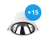Lot 15x Spot Encastrable LED 20W 2300lm 60D - 830  | 220mm - Diamètre 200mm - Alu Réflecteur - UGR <19 Lot 15x Spot Encastrable LED 20W 2300lm 60D - 830  | 220mm - Diamètre 200mm - Alu Réflecteur - UGR <19